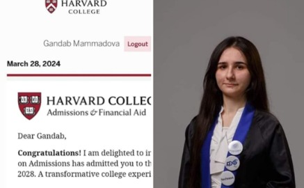 Azərbaycanlı gənc Harvard Universitetinə qəbul olundu