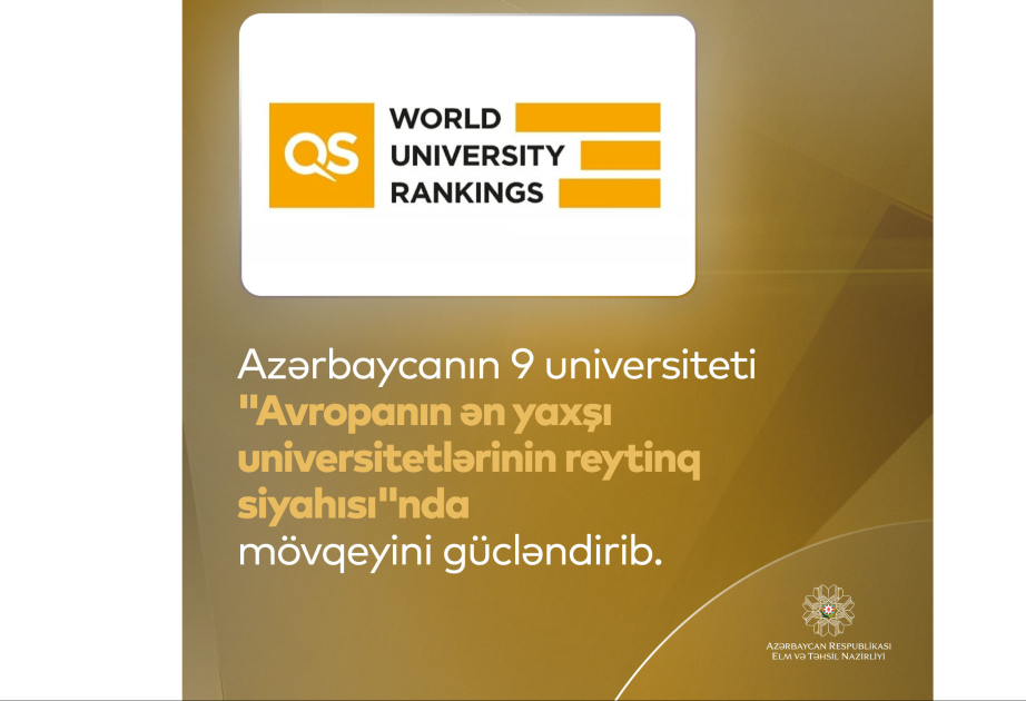 Azərbaycanın 9 universiteti “Avropanın ən yaxşı universitetlərinin reytinq siyahısı”nda mövqeyini gücləndirib