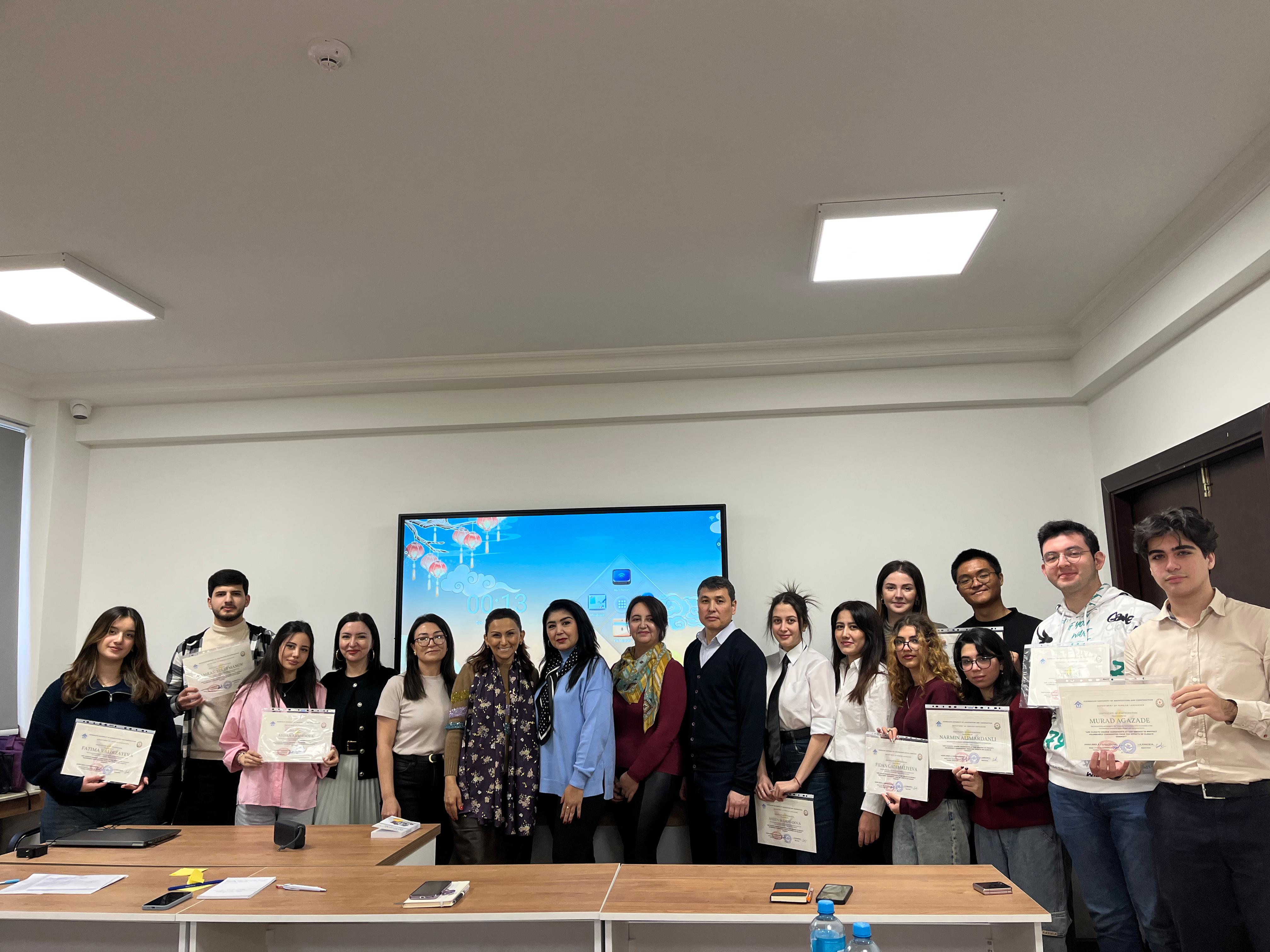 AzMİU və Qarabağ Universitetinin tələbələri arasında "Eko-Debat" keçirilib - FOTO