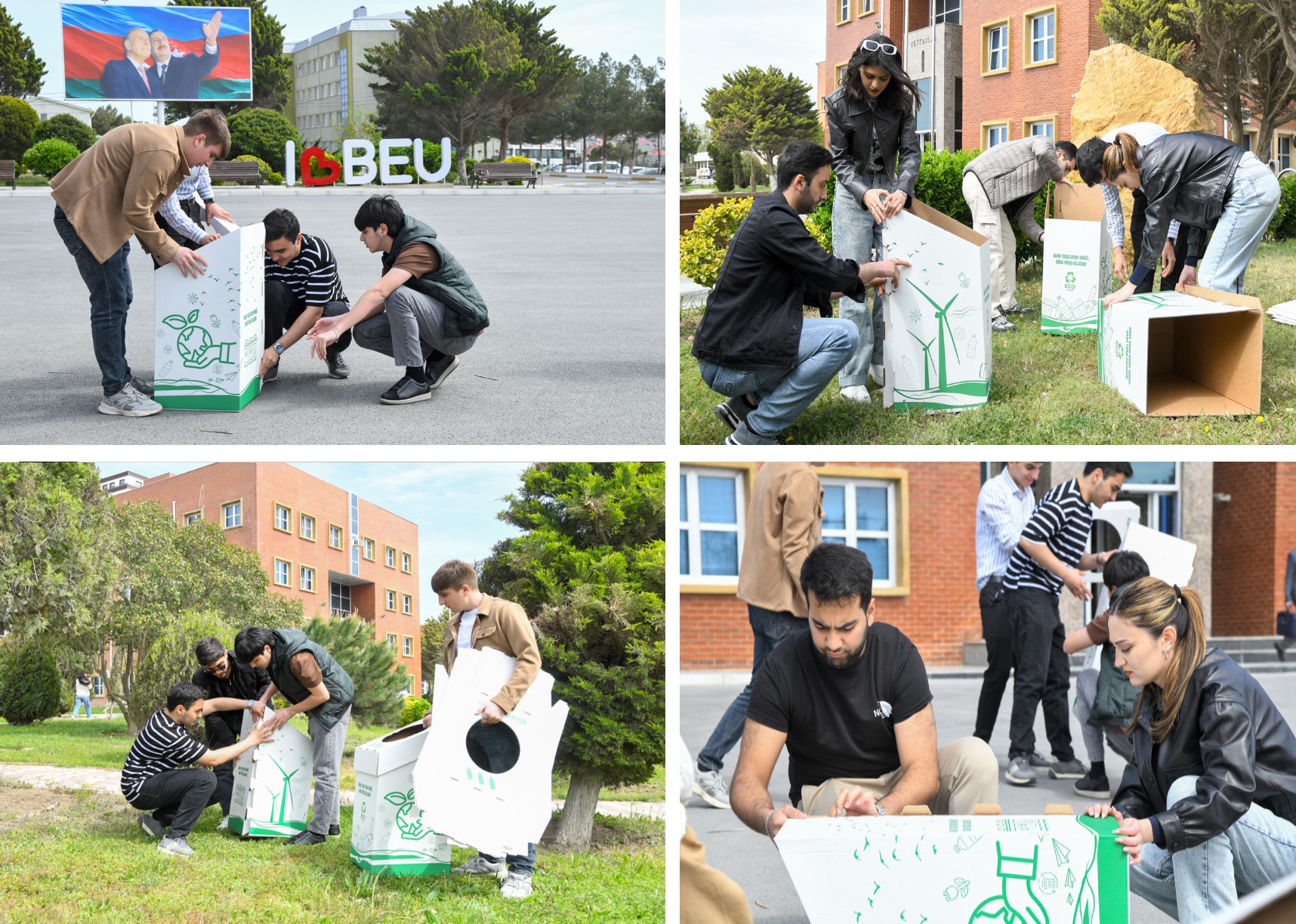 BMU-da “Eco Hub” layihəsi çərçivəsində çeşidləmə qutuları yerləşdirilib - FOTO