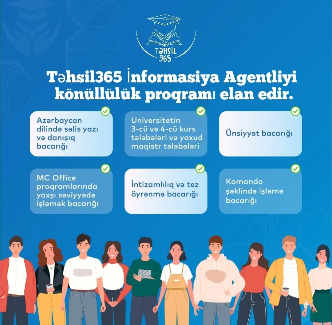 "Tehsil365" İnformasiya Agentliyi könüllü müxbirlər axtarır