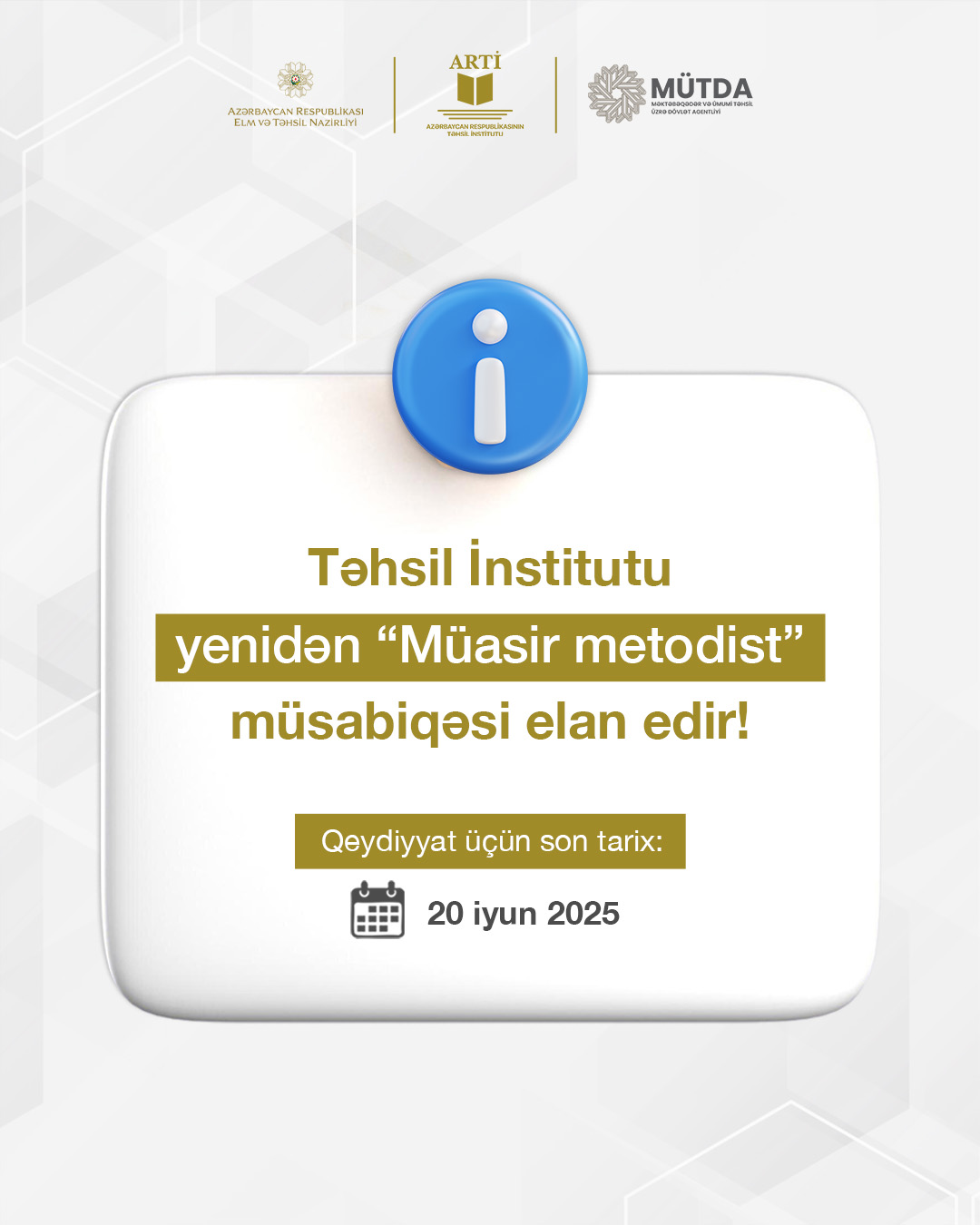 Təhsil İnstitutu müsabiqə elan edir
