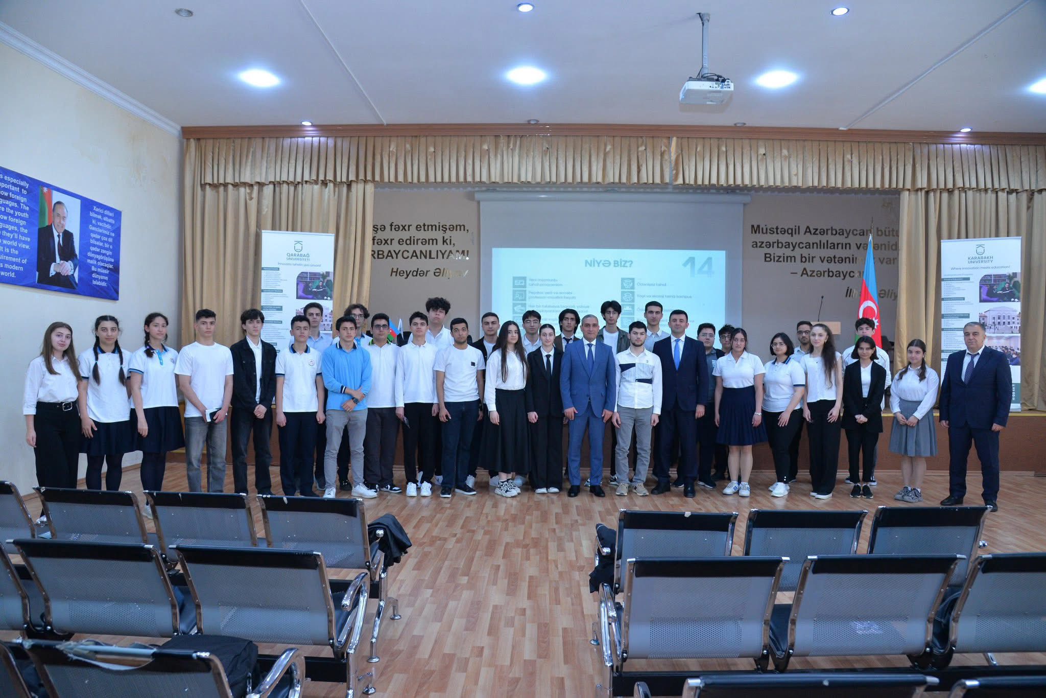 Qarabağ Universitetinin rektoru “Sabahın alimləri” və RFO-nun qalibləri ilə görüşüb - FOTO