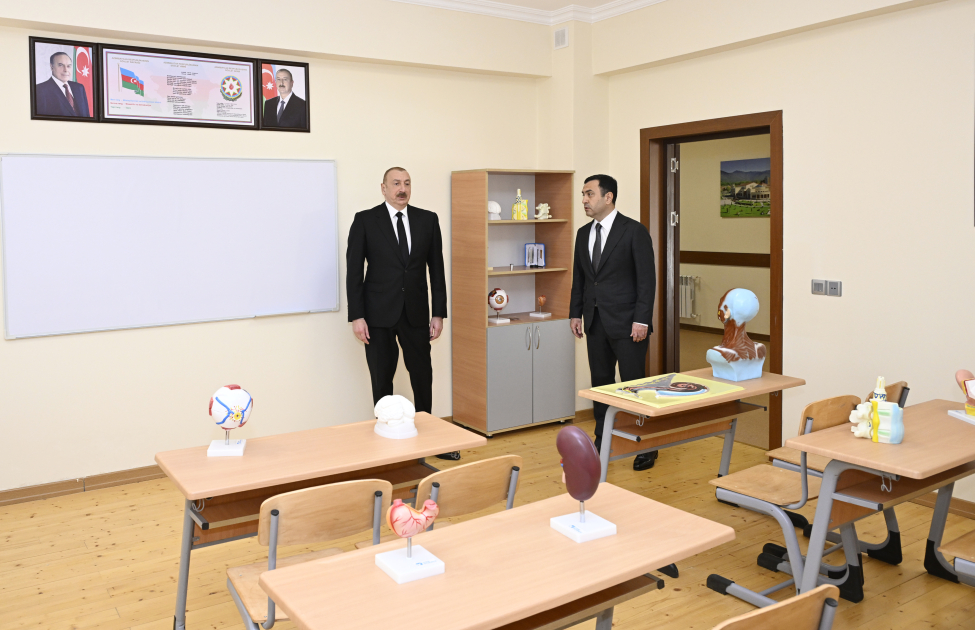 Prezident İlham Əliyev İsmayıllı şəhərində “Talıstan” liseyinin binasının açılışında iştirak edib - FOTO