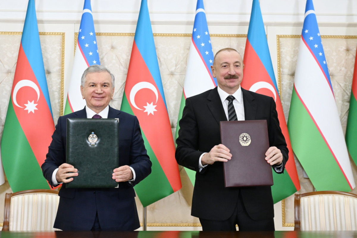 Azərbaycanla Özbəkistan arasında imzalanmış sənədlər mübadilə edilib - FOTO