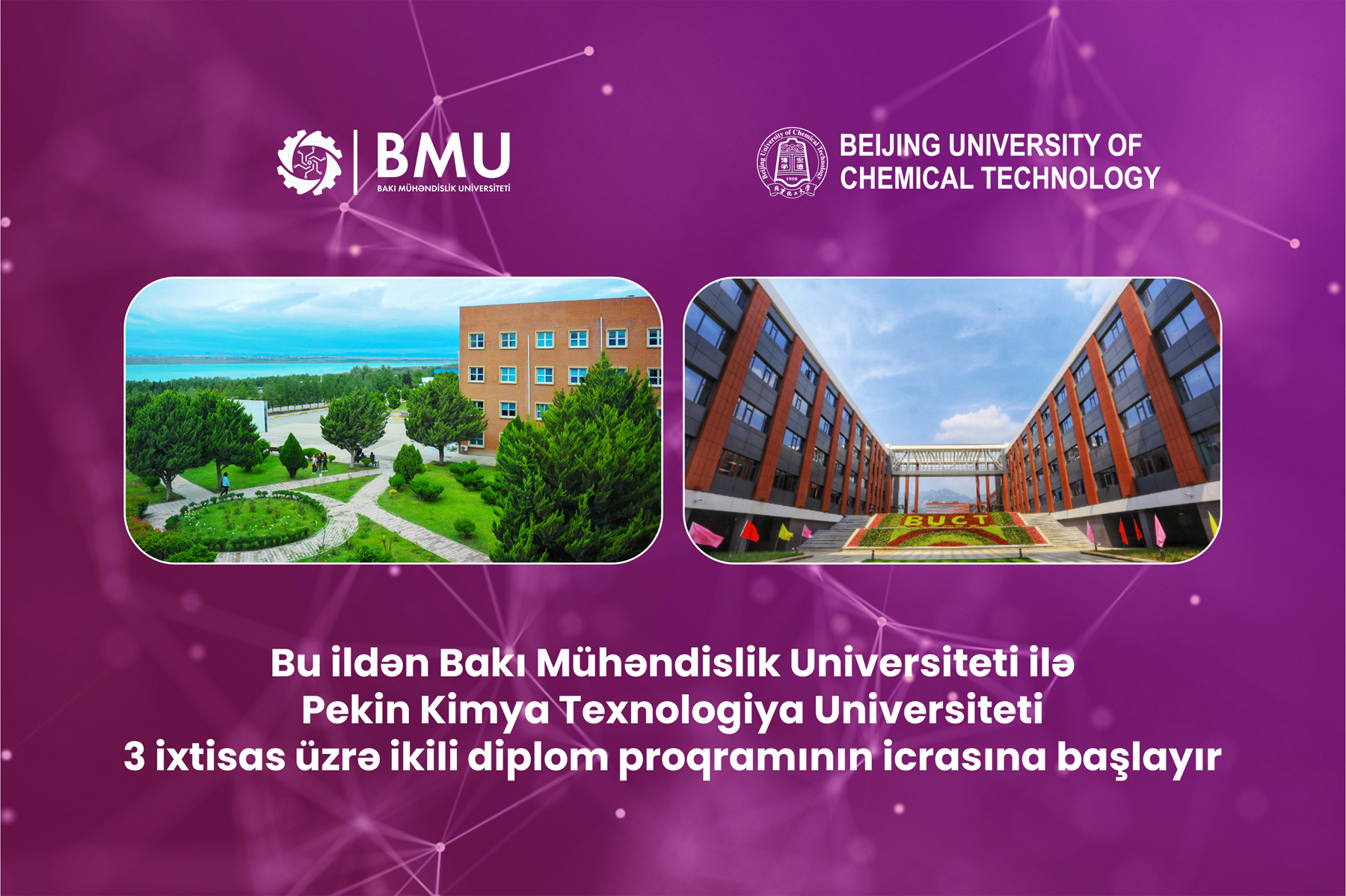BMU Pekin Kimya Texnologiya Universiteti ilə ikili diplom proqramının icrasına başlayır