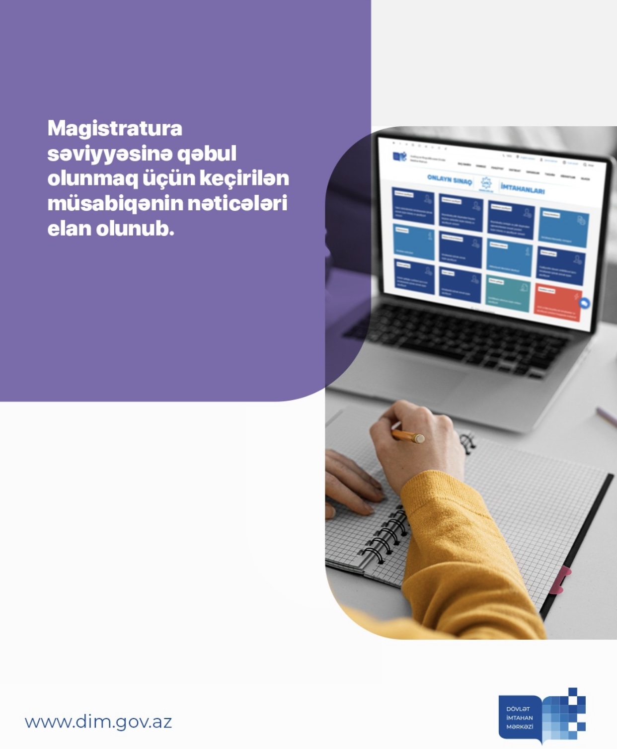 Magistraturaya qəbul imtahanının nəticələri açıqlanıb