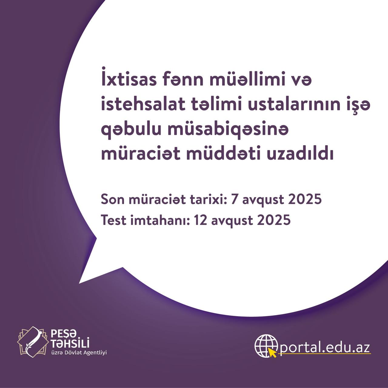 Peşə məktəblərində işləmək istəyənlərin nəzərinə 