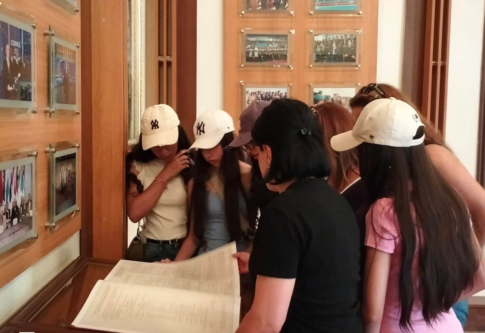 Tourists from Georgia visit the Heydar Aliyev Center in Lerik District