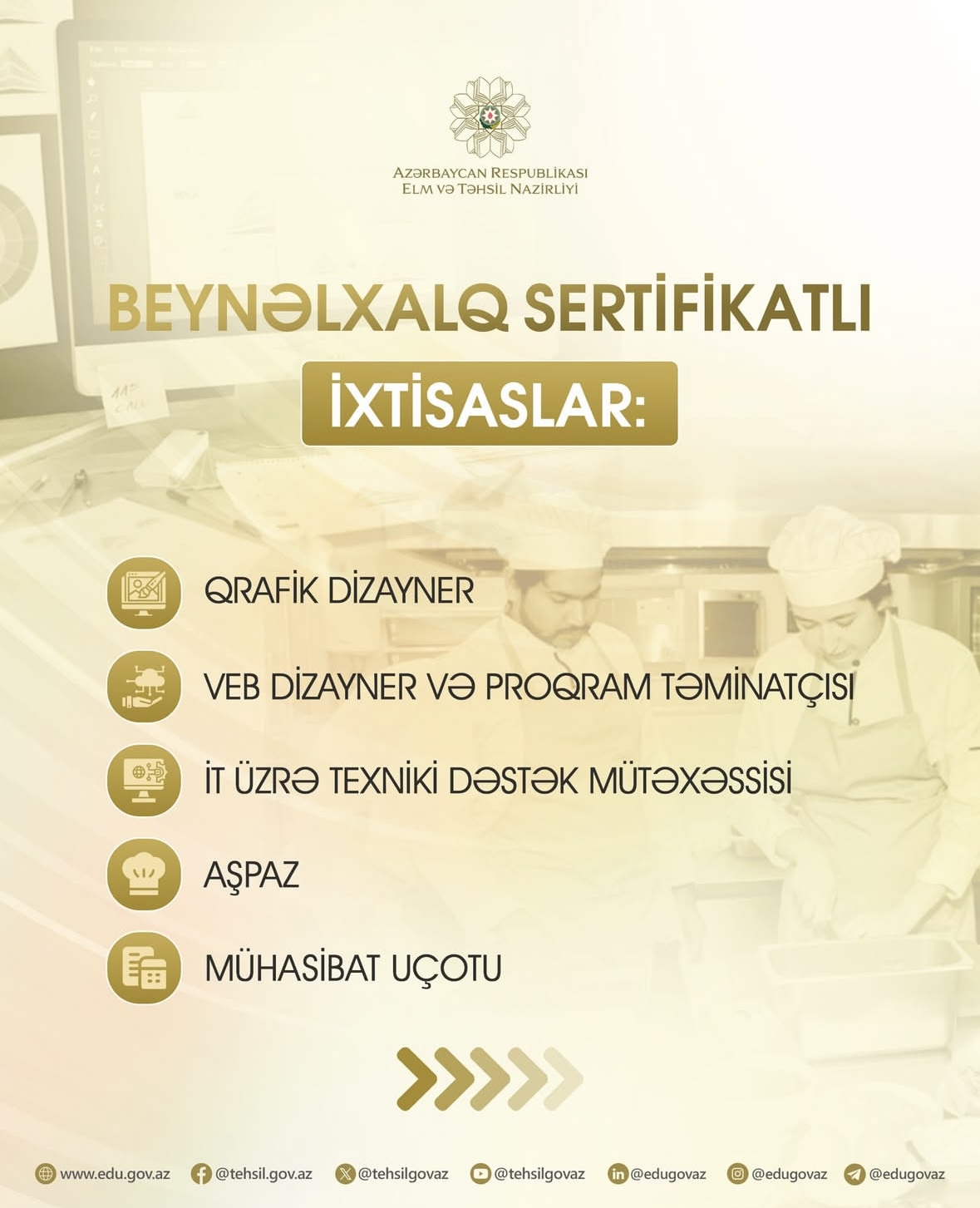 Beynəlxalq sertifikatlı peşə ixtisaslarına qəbul davam edir