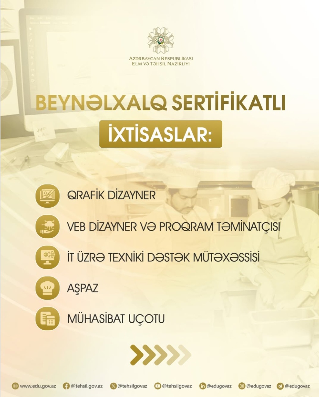 Peşə təhsilinə beynəlxalq sertifikatlı ixtisaslar üzrə tələbə qəbulu davam edir
