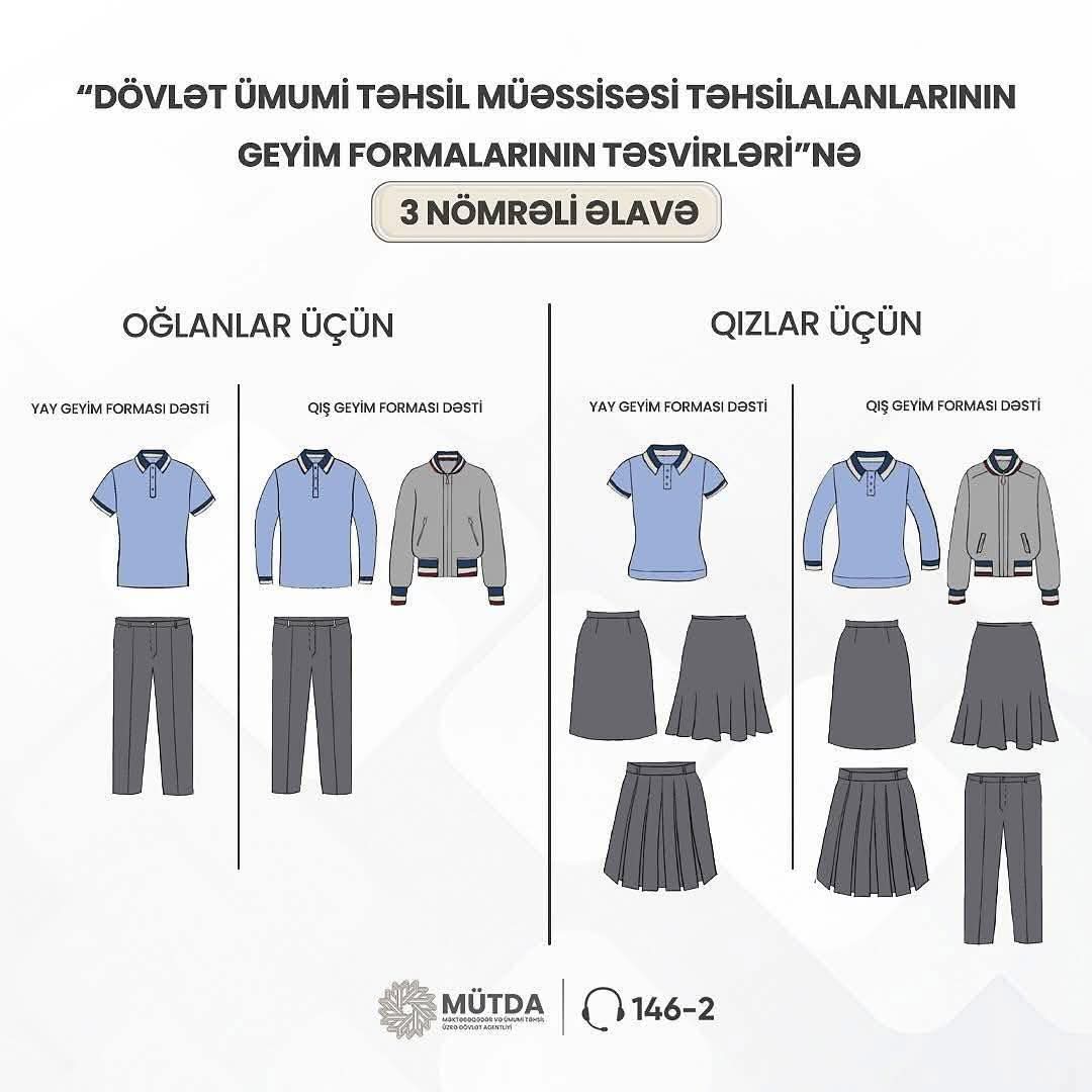 Qax şəhər 2 nömrəli məktəb-liseydə məktəbli geyim forması tətbiq olunub