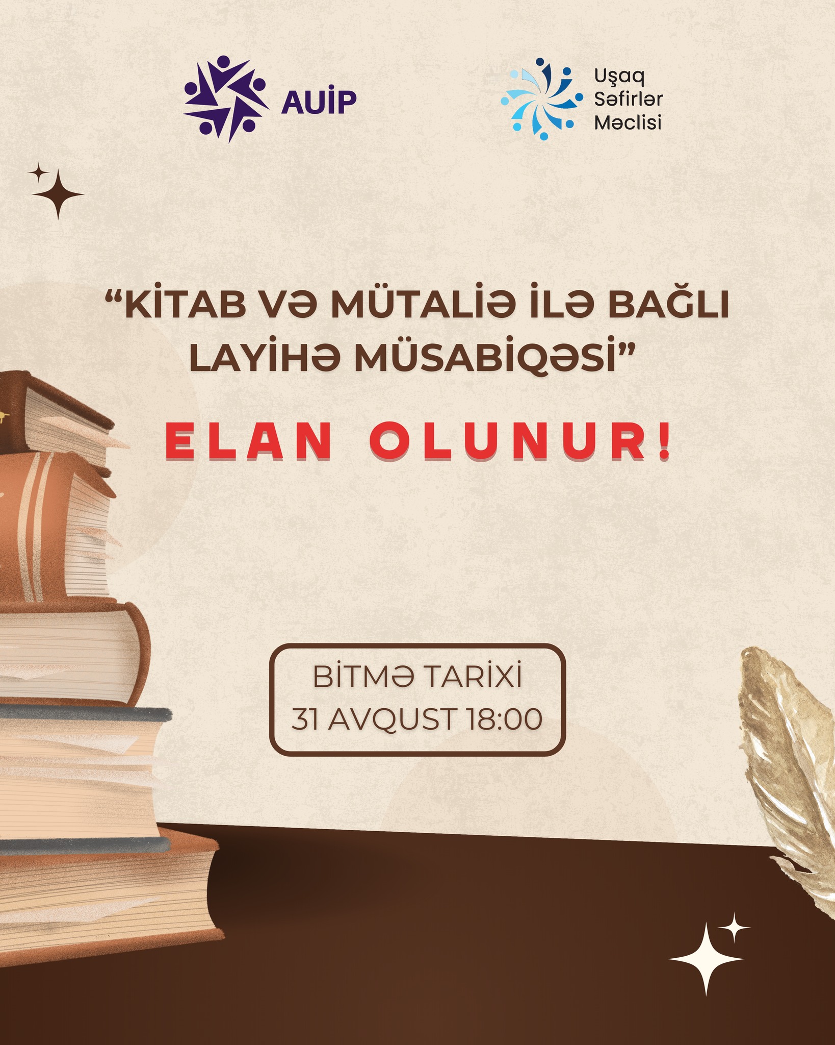  “Kitab və mütaliə ilə bağlı layihə müsabiqəsi” elan olunur