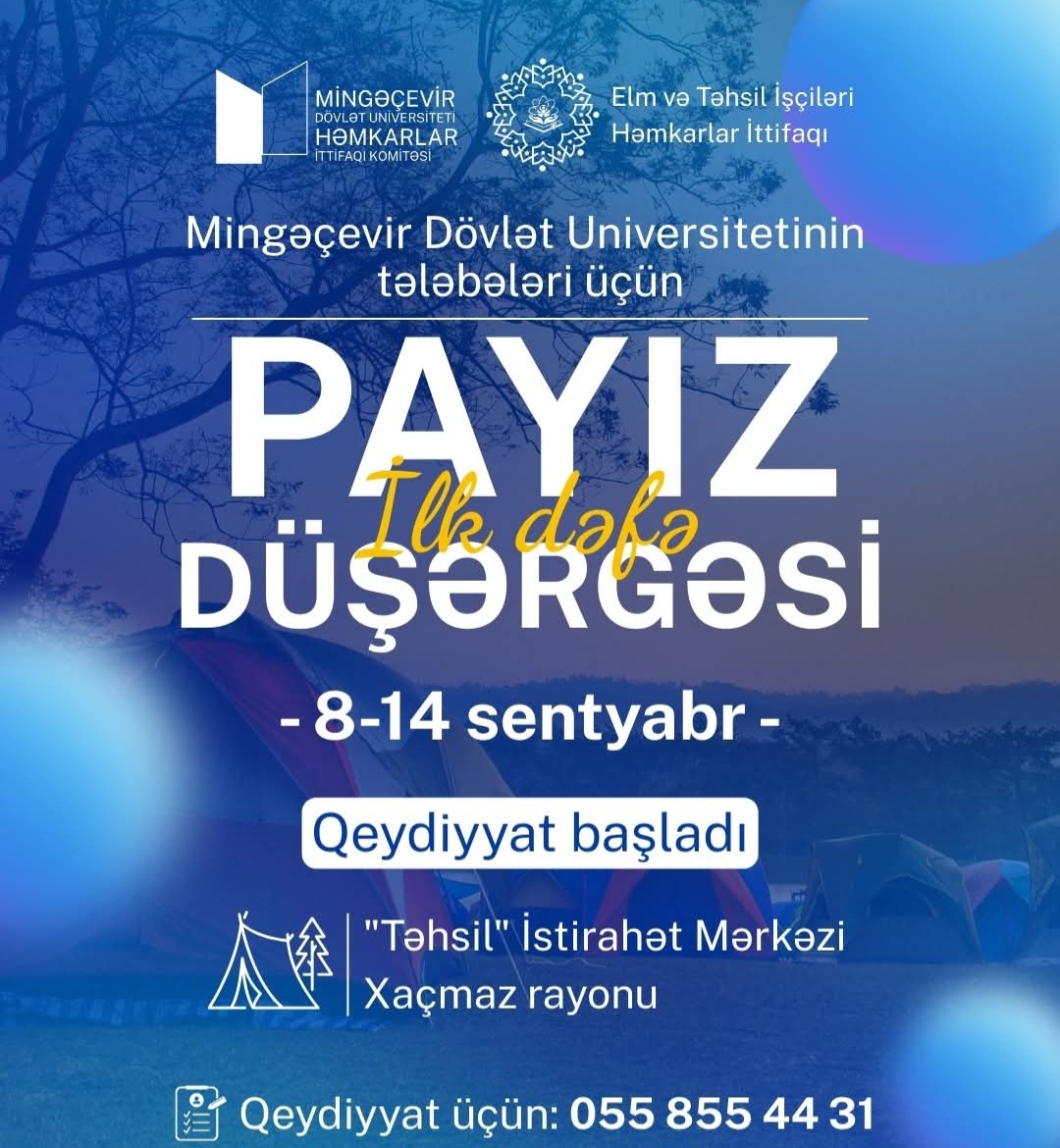 Tələbələr üçün “Payız Düşərgəsi 2025” təşkil olunacaq