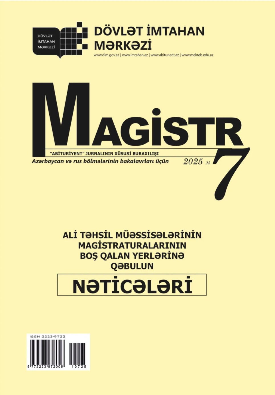 «Magistr» jurnalının 7-ci nömrəsi təqdim olunub