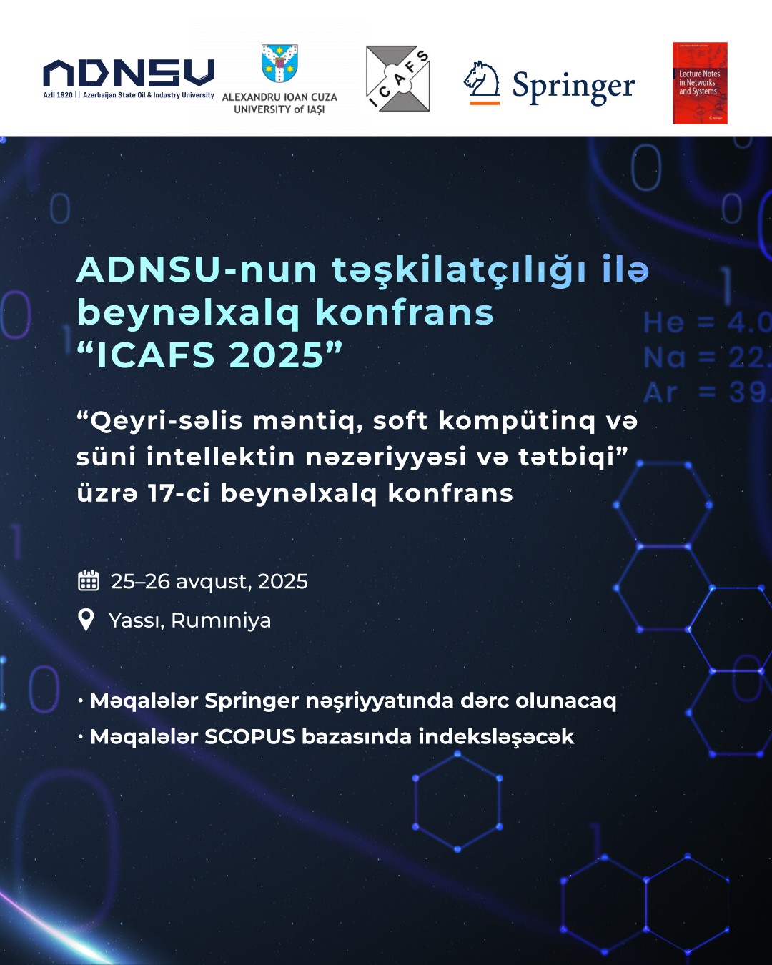 The ICAFS 2025 international conference will be held in Romania, organized by ADNSU