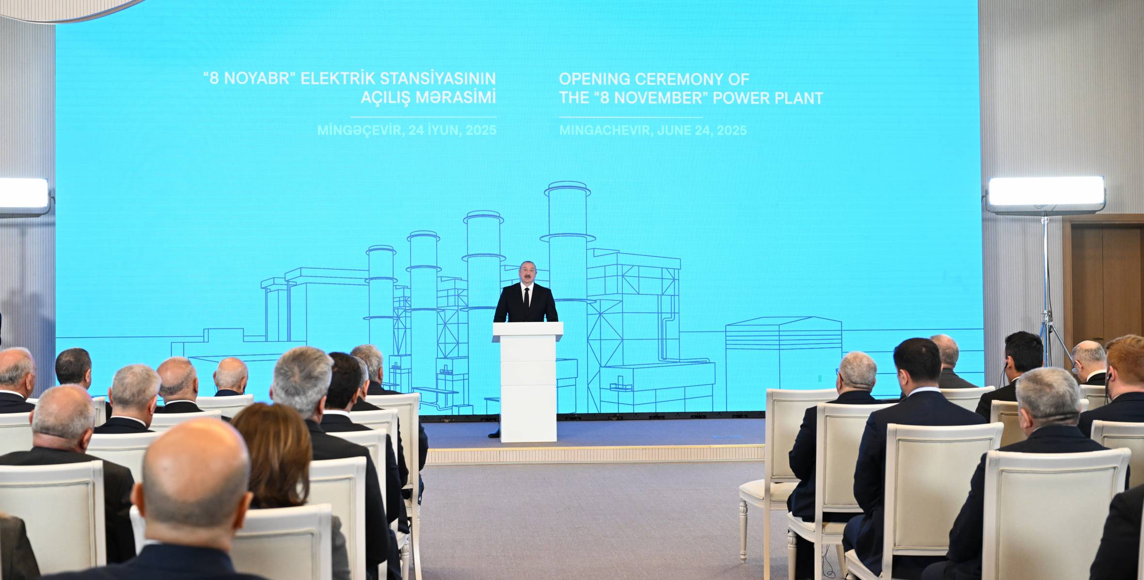 Mingəçevirdə “8 Noyabr” Elektrik Stansiyasının açılış mərasimi keçirilib