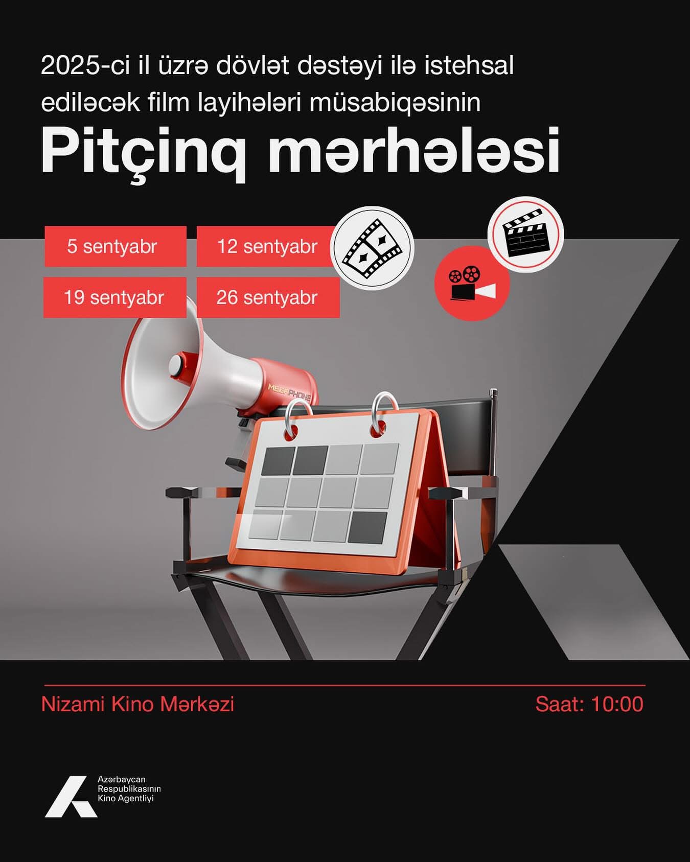 Kino Agentliyi sentyabrda layihələrin pitçinqinə start verir