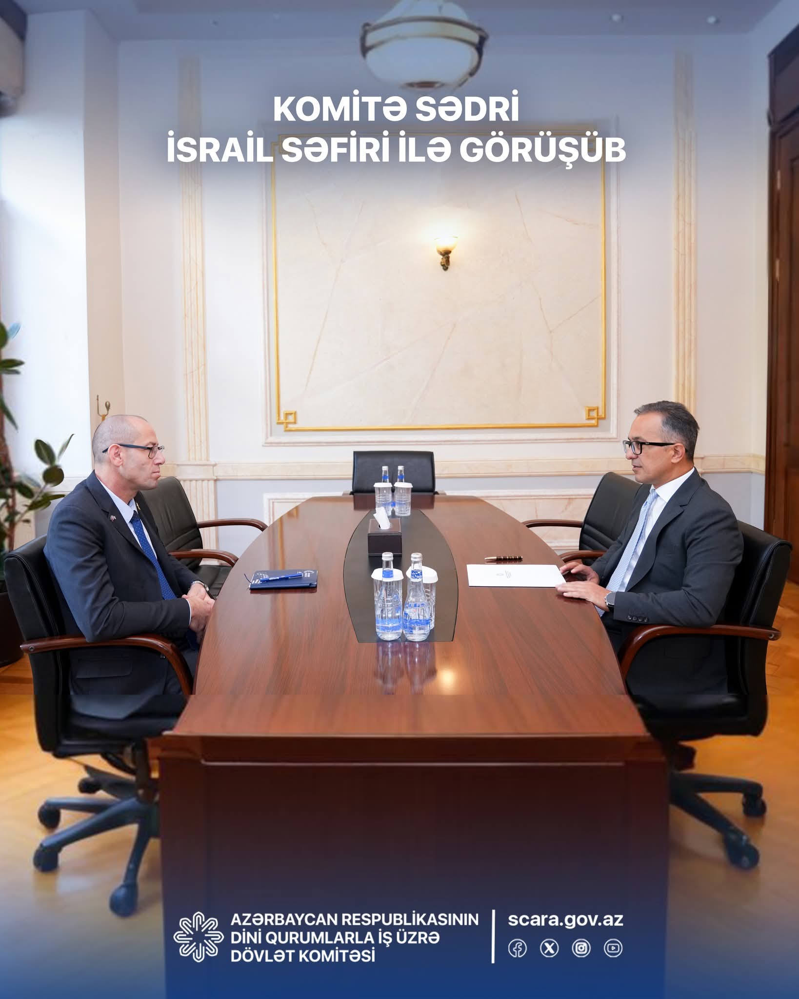 Komitə sədri Ramin Məmmədov İsrailin Azərbaycandakı səfiri ilə görüşüb