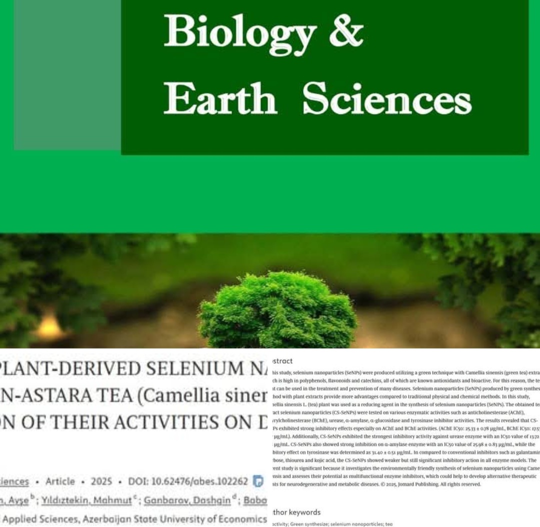NDU-nun biologiya kafedrasının müəllimlərinin məqaləsi Q1 jurnalda nəşr edilib