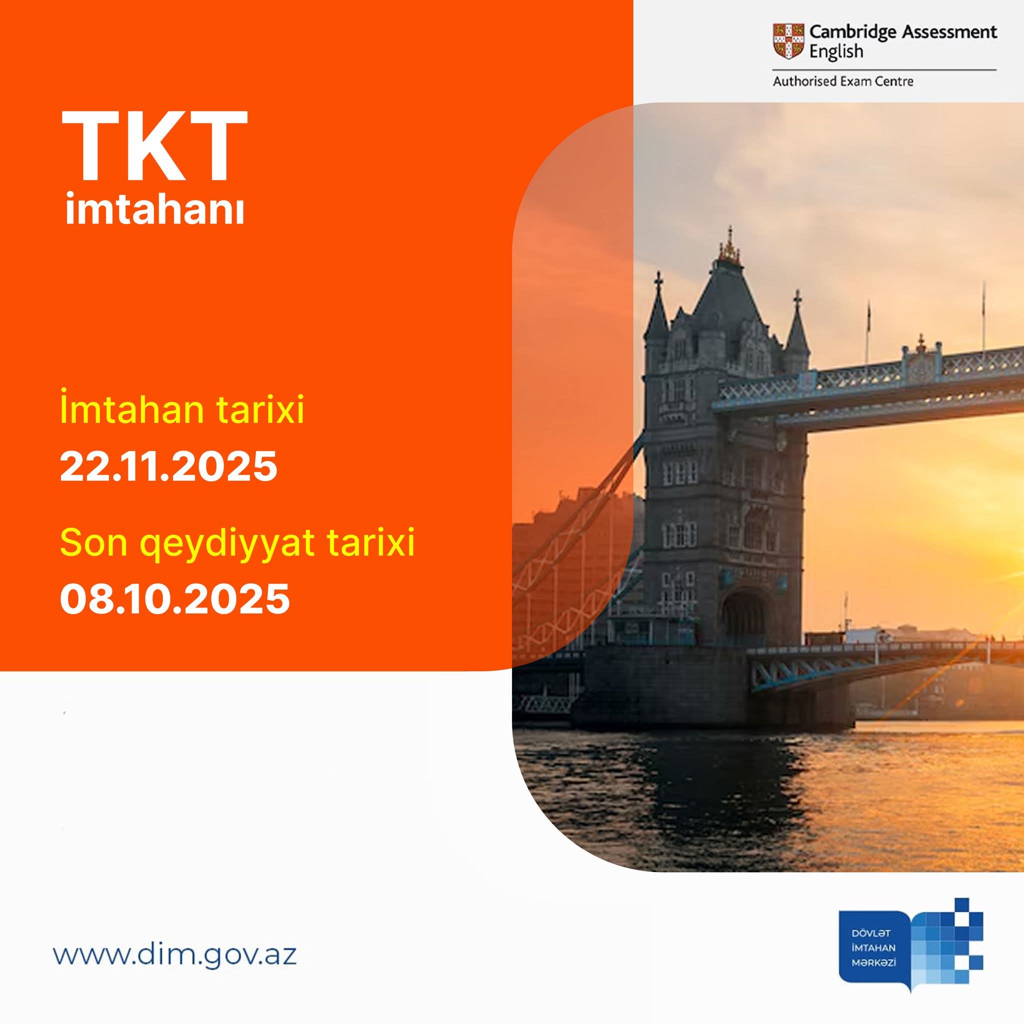 TKT imtahanının tarixi açıqlanıb