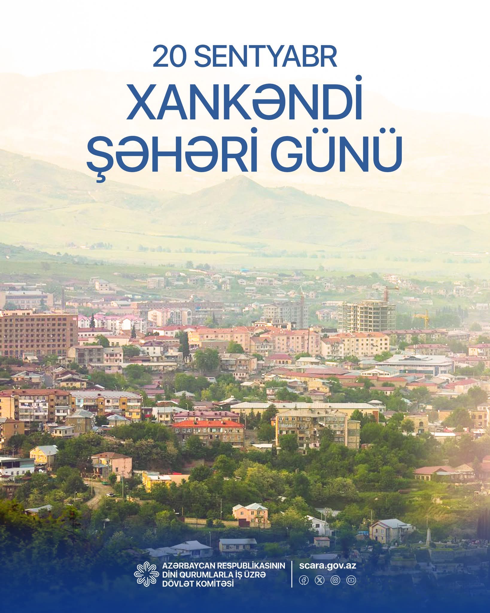 20 sentyabr – Xankəndi, Xocalı, Xocavənd və Ağdərə şəhərləri günü qeyd olunur
