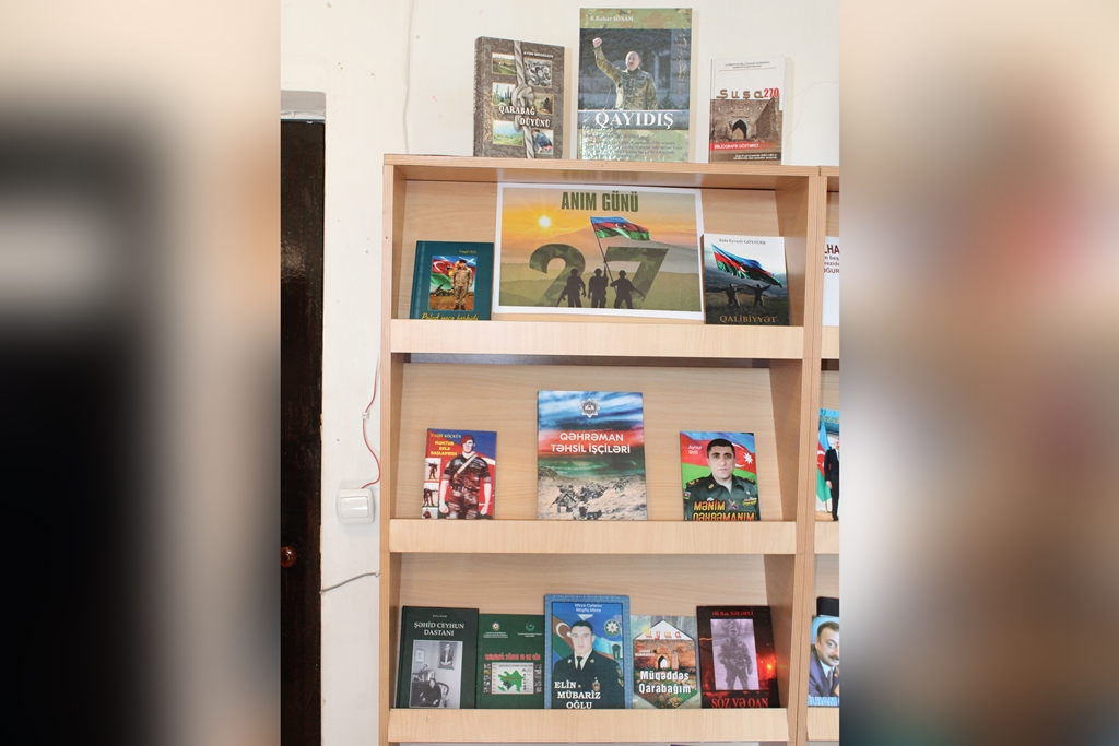 Mingəçevir Dövlət Universitetində (MDU) Kitabxana İnformasiya Mərkəzinin təşkilatçılığı ilə 27 Sentyabr – Anım Gününə həsr olunmuş guşələr yaradılıb.