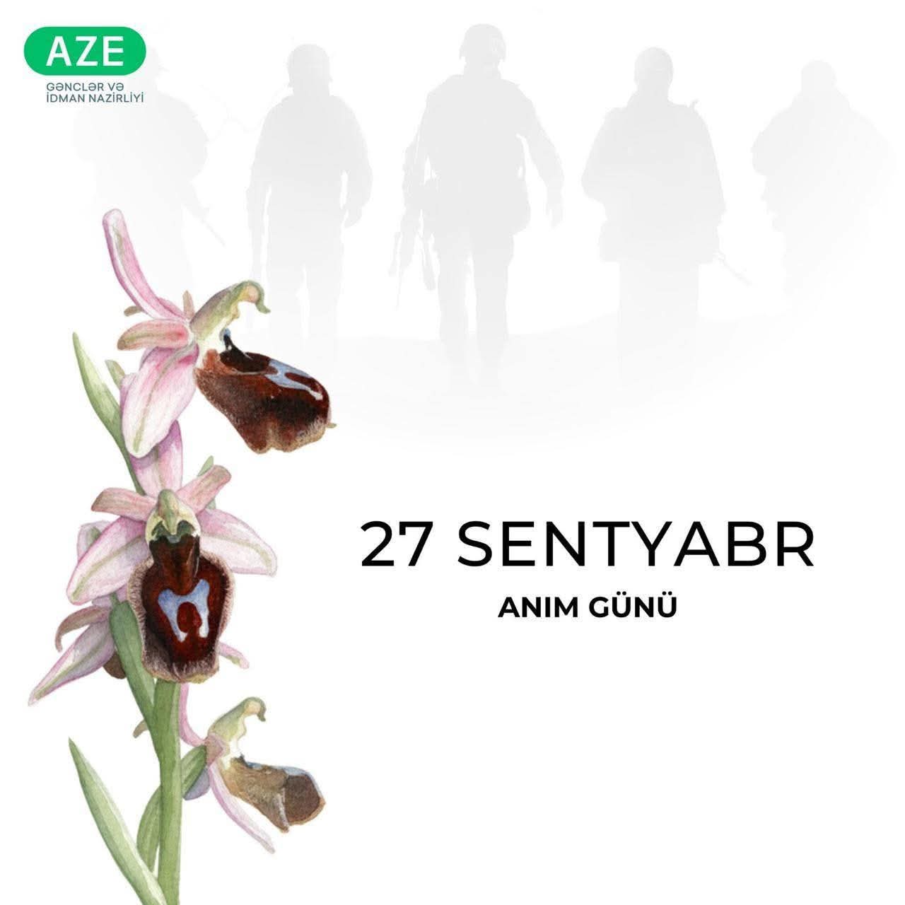 Abşeron-Xızı Regional Gənclər və İdman İdarəsi şəhidlərimizi ehtiramla yad edir