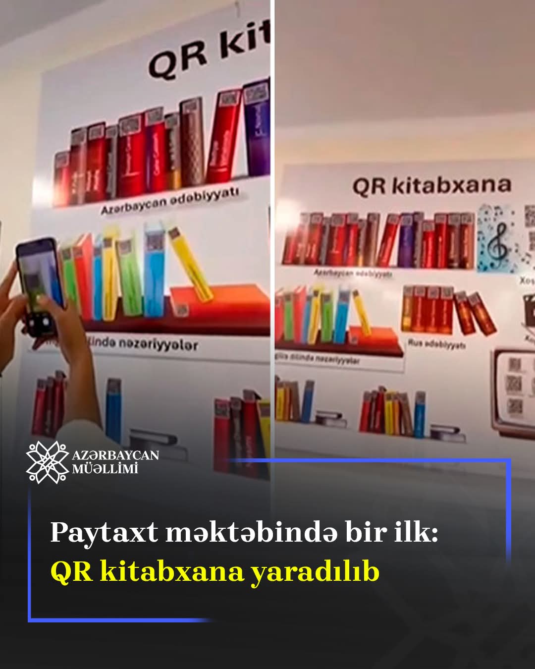Paytaxt məktəbində müəllimlər üçün QR kitabxana yaradılıb