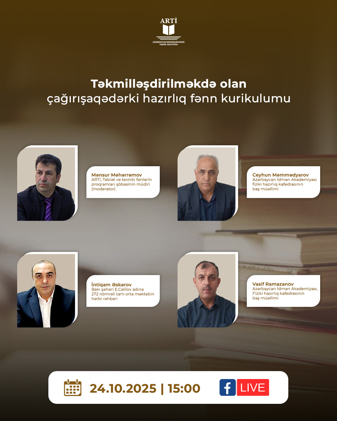 “Təkmilləşdirilməkdə olan çağırışaqədərki hazırlıq fənn kurikulumu” mövzusunda vebinar keçiriləcək