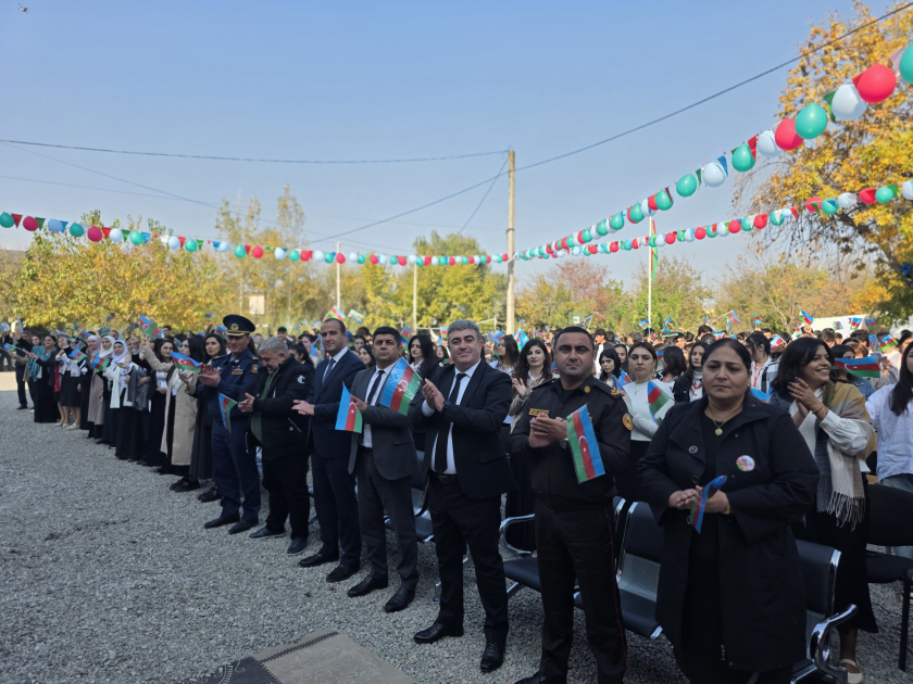 Zəfər Günü münasibətilə Kürdəmir Peşə Liseyində tədbir keçirilib