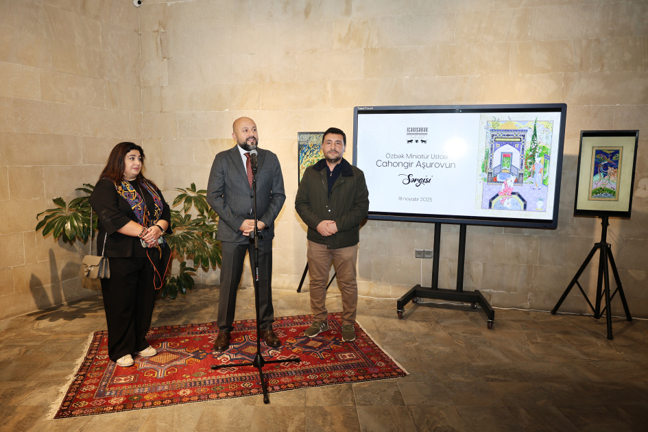 Bakıda tanınmış özbək miniatür ustası Cahangir Aşurovun sərgisi açılıb