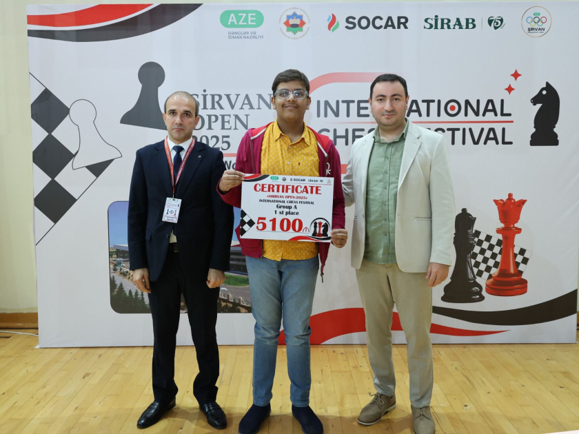“Shirvan Open 2025” Beynəlxalq Şahmat Festivalına yekun vurulub