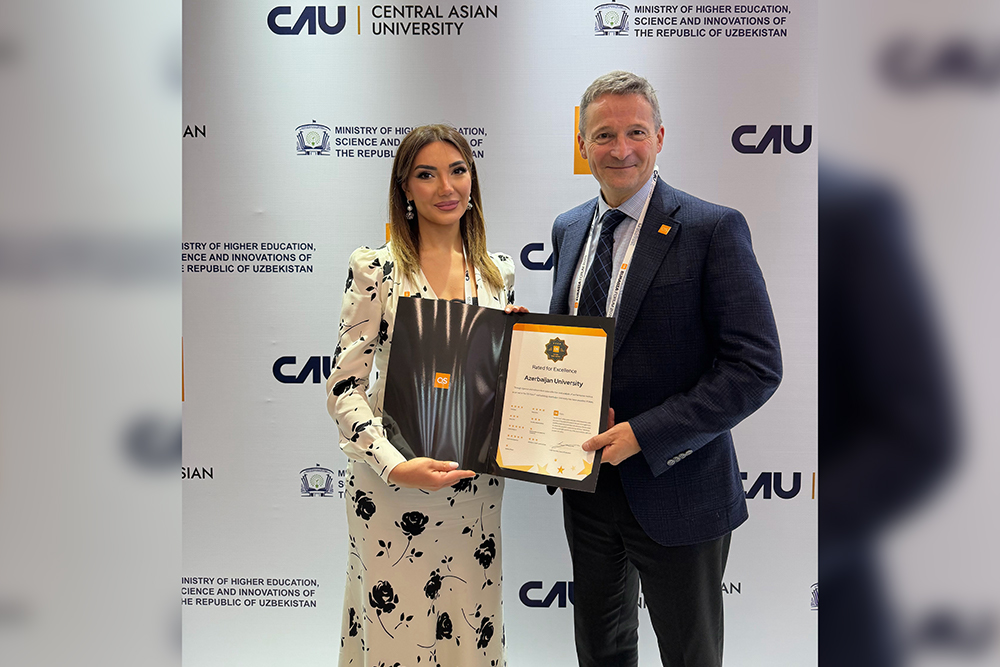 Azərbaycan Universitetinə “QS Stars” mükafatı təqdim olunub