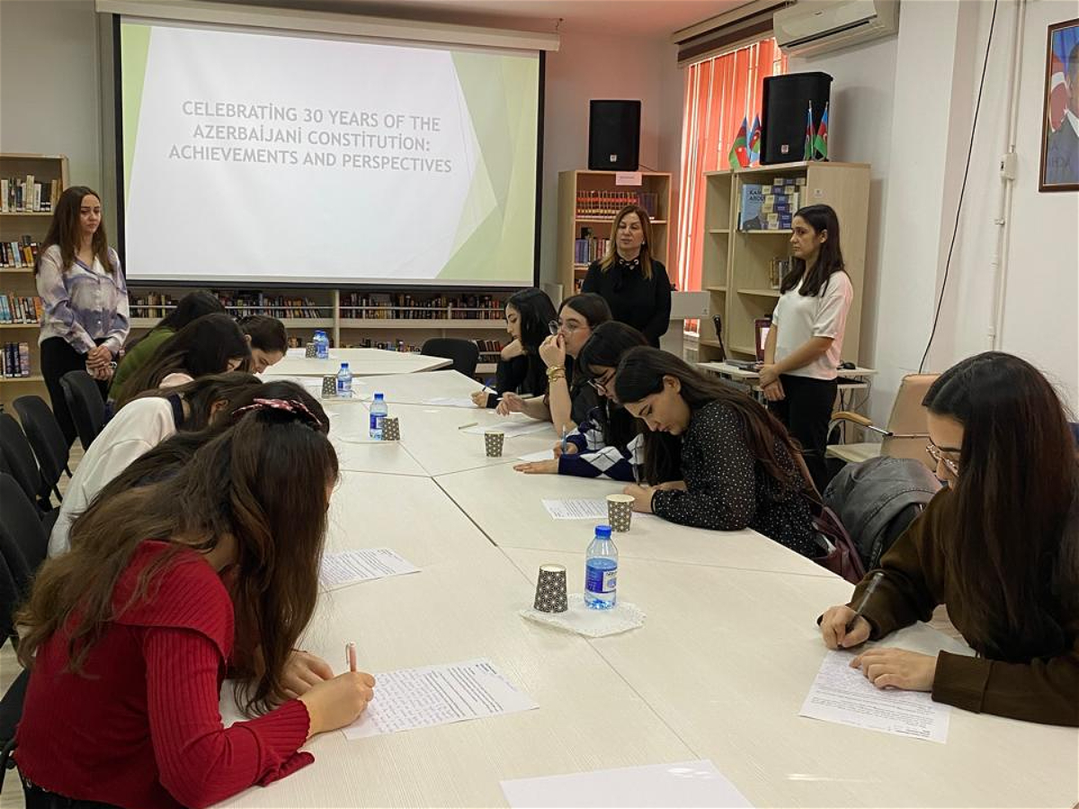 Azərbaycan Konstitusiyasının 30 illiyinə həsr olunmuş esse müsabiqəsi keçirilib