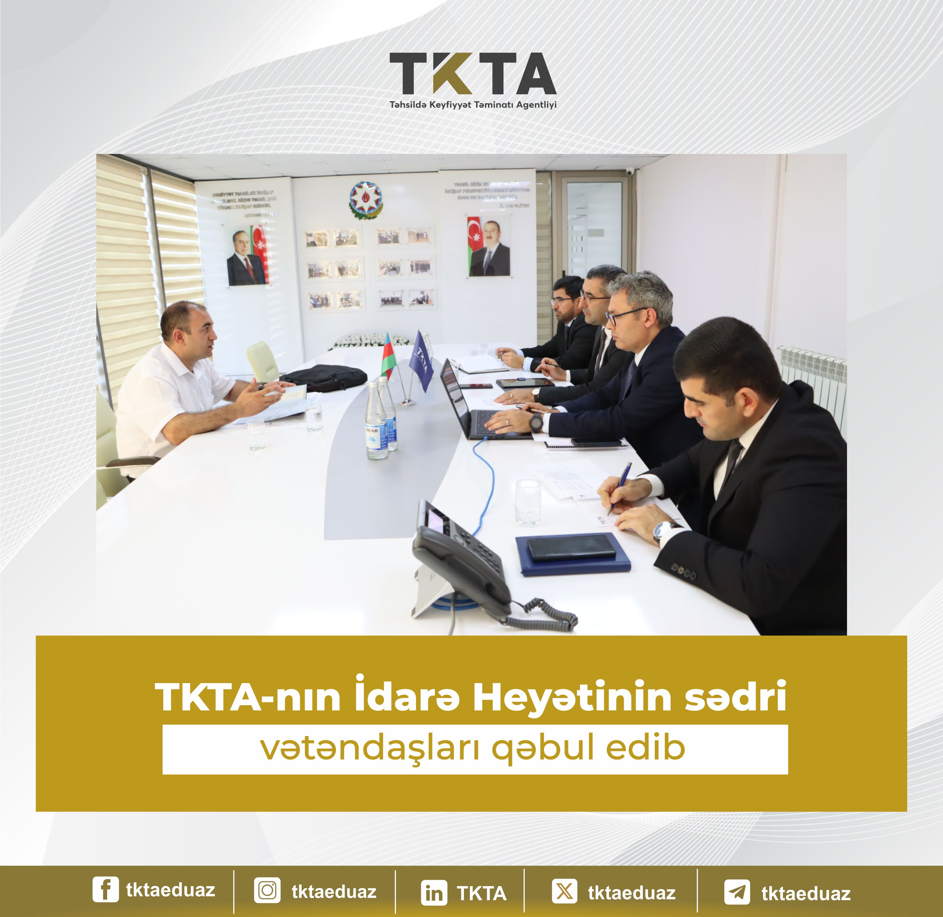 TKTA-nın İdarə Heyətinin sədri vətəndaşları qəbul edib
