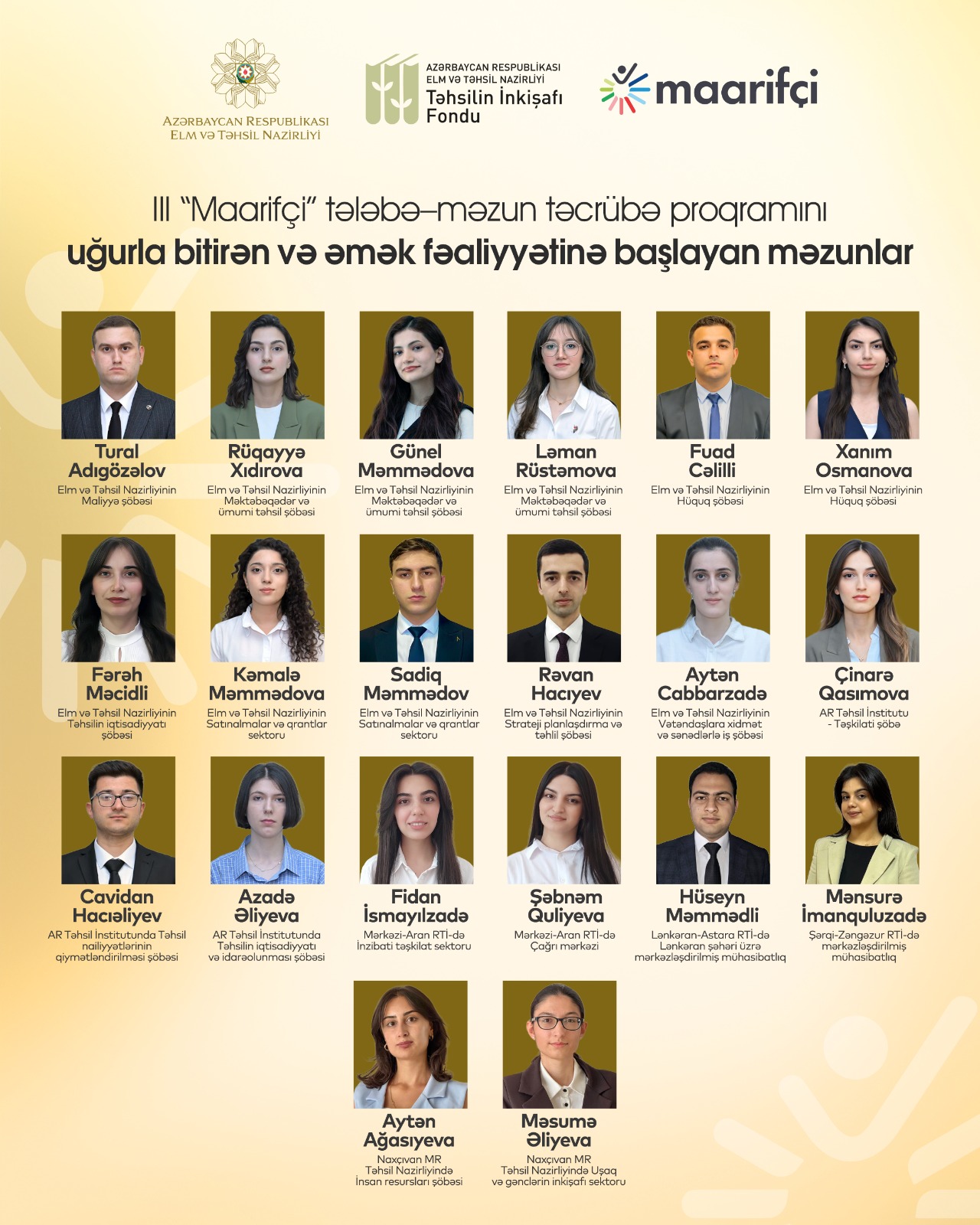 “Maarifçi”lər əmək fəaliyyətinə başlayıblar