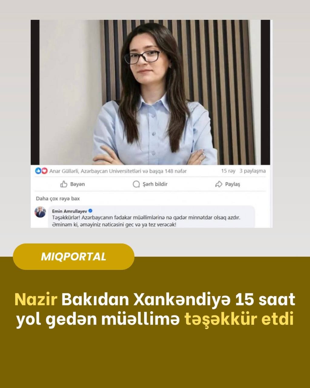 Fədakar müəllim nümunəsi!