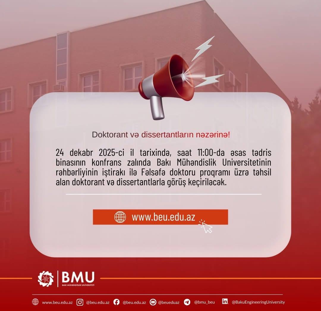 BMU da görüş keçiriləcək