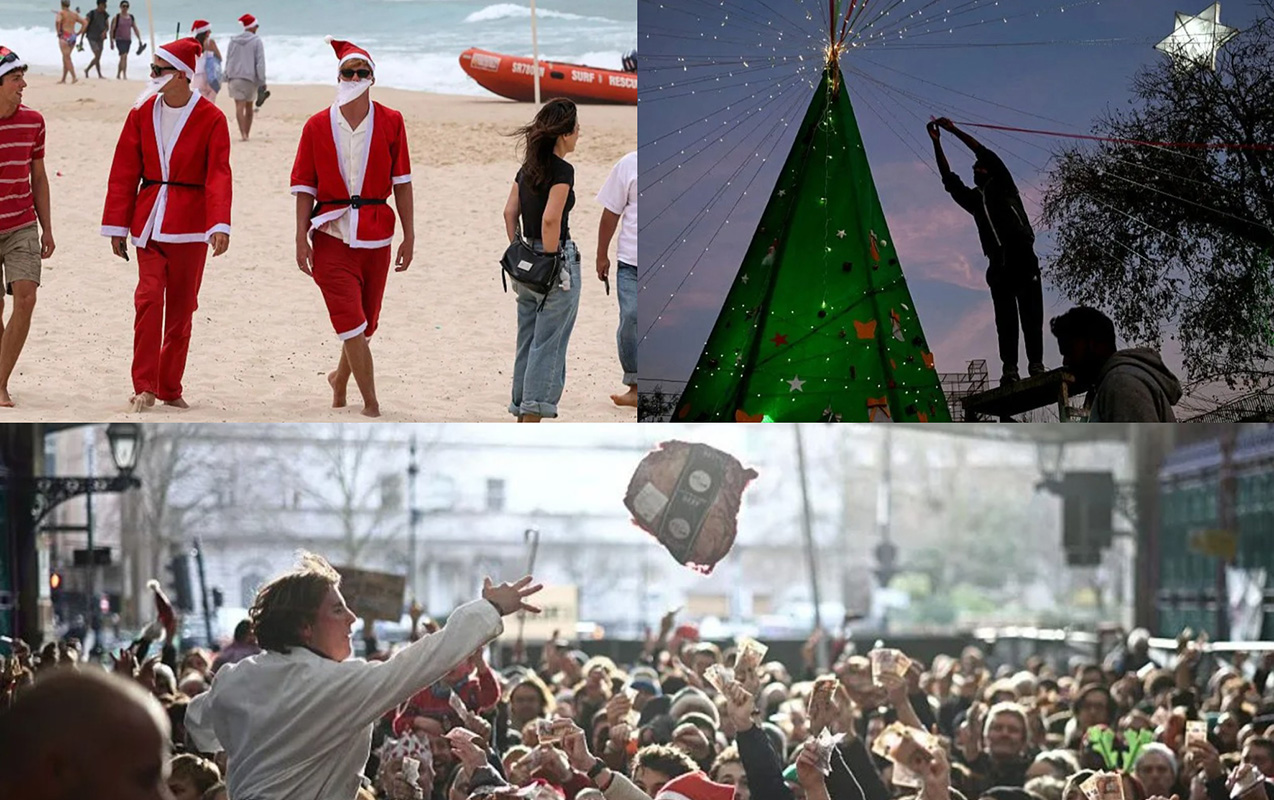 Dünyanın dörd bir yanından rəngarəng Milad - Fotolar