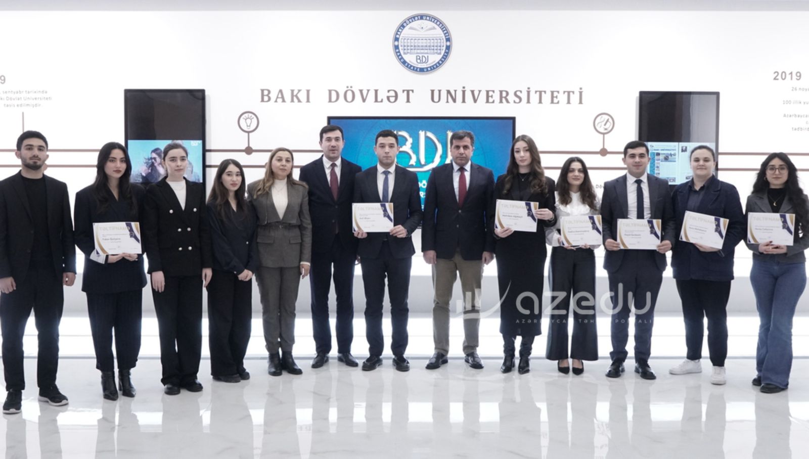 BDU və Təhsil Portalı "Brend Tələbə" layihəsi çərçivəsində tələbələri mükafatlandırdı