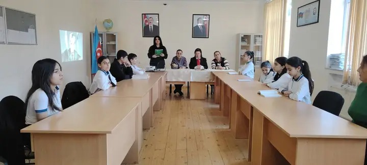 Məktəbdə “Bəxtiyar Vahabzadə – Vətən Sevgisinin Səsi” adlı tədbir keçirilib