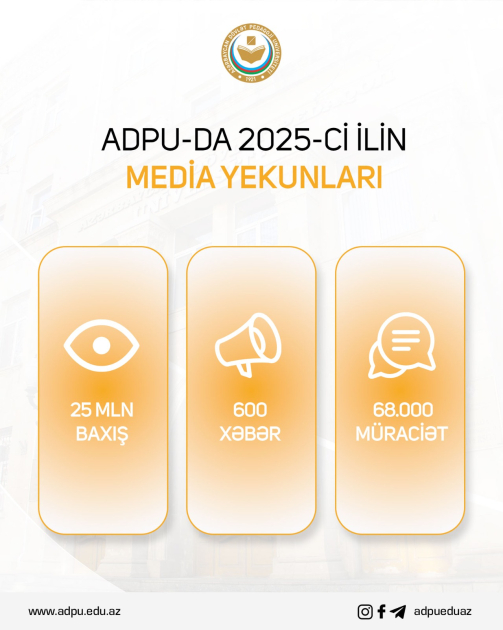 ADPU-nun media yayımı istiqamətində yüksək inkişaf dinamikası qeydə alınıb - FOTO