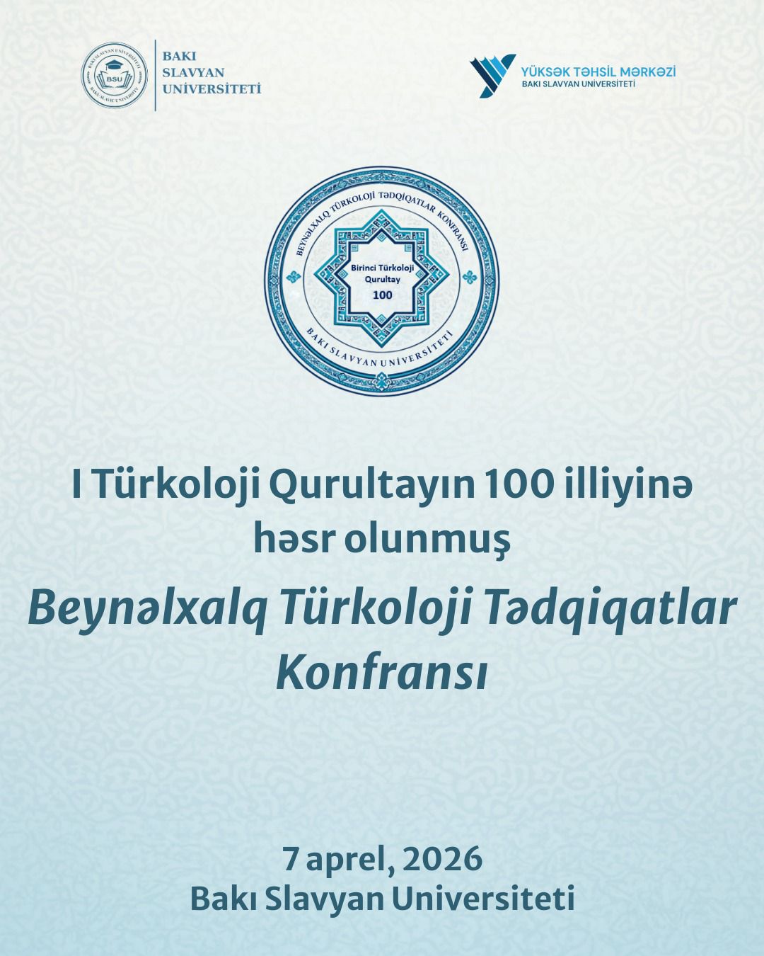 BSU-da Beynəlxalq Türkoloji Tədqiqatlar Konfransı keçiriləcək 