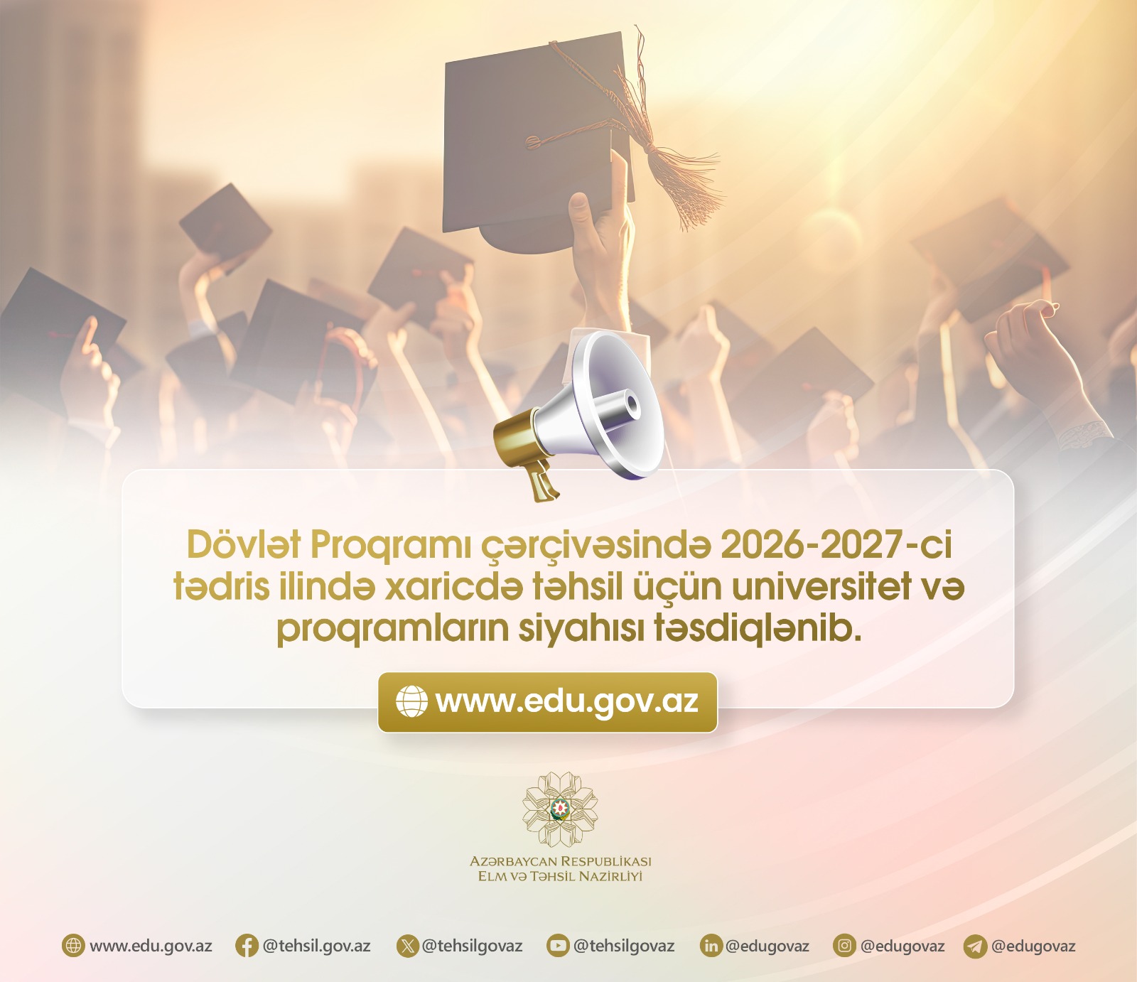 Dövlət Proqramının əhatə etdiyi universitet və proqramların SİYAHISI