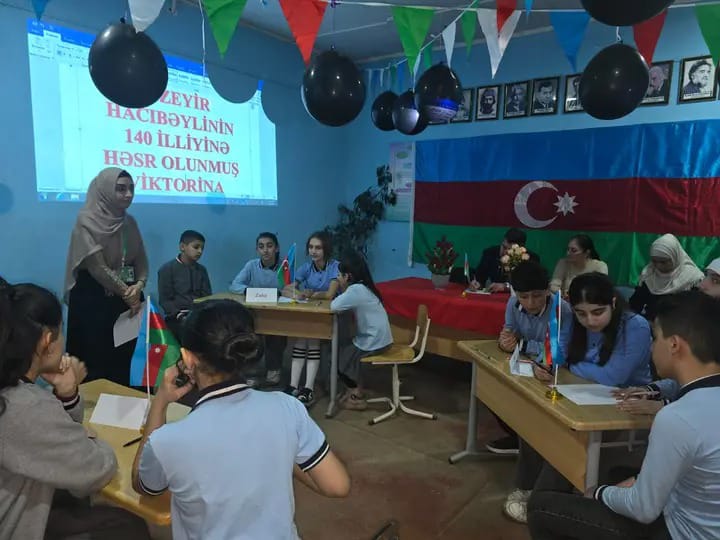 Astara şəhərində Üzeyir Hacıbəylinin 140 illiyinə həsr olunmuş bilik yarışması keçirilib