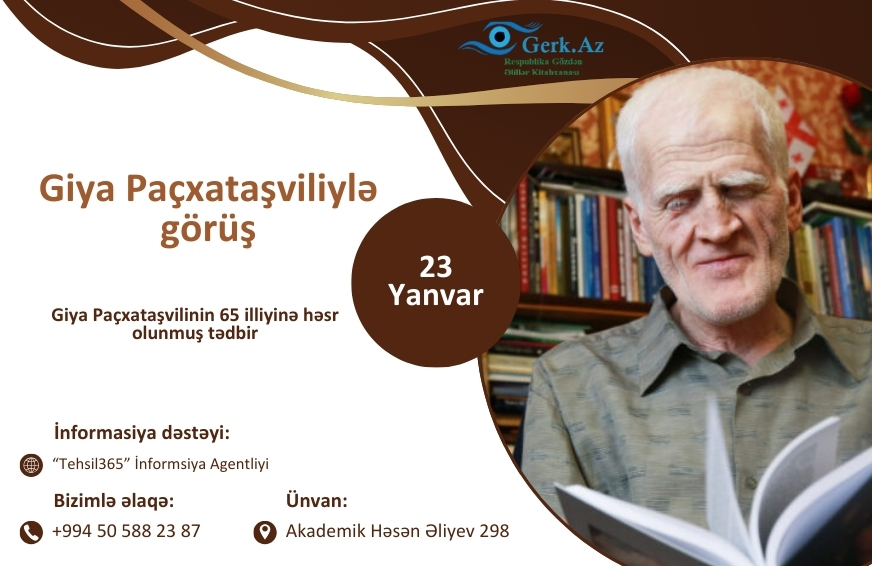 Yazıçı, şair və jurnalist Giya Paçxataşvilinin 65 illiyi qeyd olunacaq
