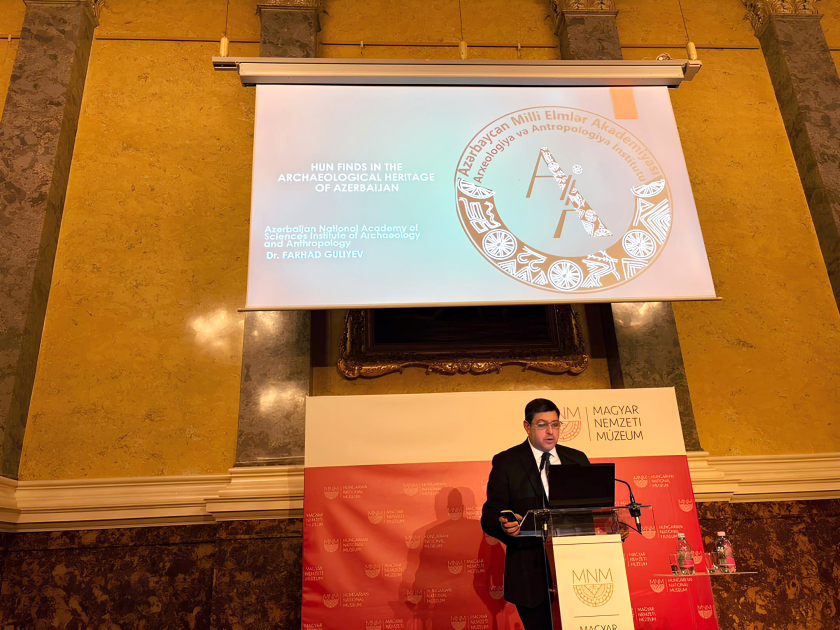 Beynəlxalq konfransda Azərbaycanın arxeoloji irsində hun tapıntılarına dair məruzə dinlənilib - FOTO