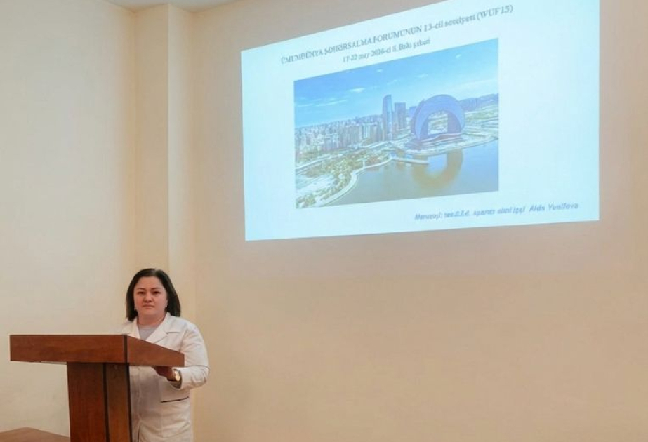 Kimya İnstitutunda WUF 13-ə həsr olunan maarifləndirici seminarı keçirilib