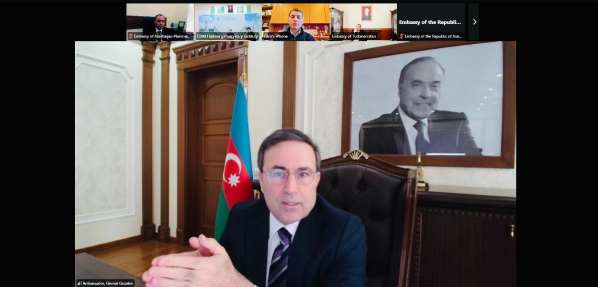 ADA Universiteti ilə Türkmənistan XİN-nin Beynəlxalq Münasibətlər İnstitutu arasında videokonfrans formatında görüş keçirilib - FOTO